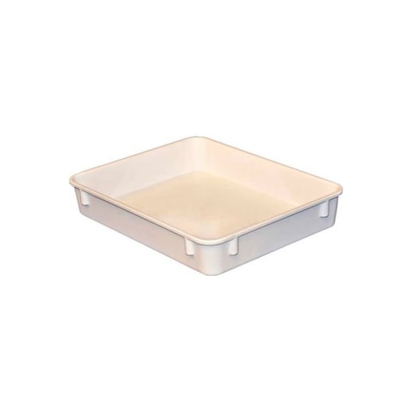 Mfg Tray Nestable Storage Tote, 12-3/8 in L x 9-3/4 in W x 2-1/8 in H, White, Fiberglass 9301085269 - main